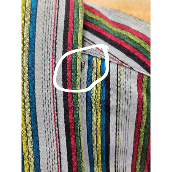 Robert Graham Mens Striped Shirt XL Long Sleeve Button-Up Multi-Color - Picture 7 of 10